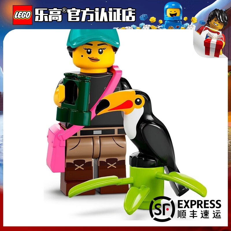 乐高（LEGO）71032 小人仔抽抽乐第22季含一个人仔 4厘米大小 剪口袋 积木玩具 9号-鸟类观察家