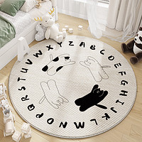得喜（DeXi） 圆形地毯客厅卧室床边毯榻榻米垫子卡通电脑椅地毯家用茶几毯 舞蹈猫咪 100x100cm