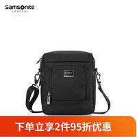 新秀丽（Samsonite）总裁包ENCODE男士斜挎包 高档轻奢男款单肩包手机包男包HO0 黑色