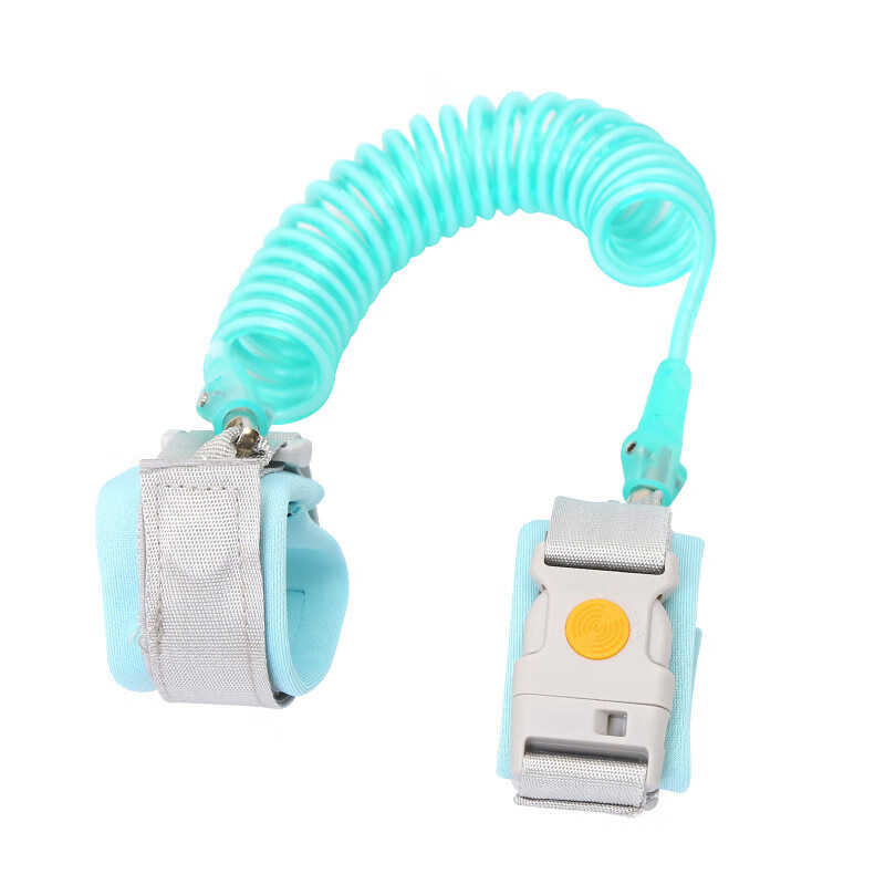 海豚小姐（Miss Dolphin）儿童防走失带牵引绳宝宝安全小孩防走丢手环防丢失防丢带可以定作 浅绿口销感应锁 2米