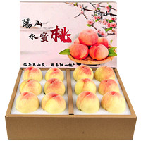 阳山水蜜桃无锡阳山 新鲜水果时令桃子礼盒 甄选单果3-4两 12个礼盒装 甄选一级果-绿色食品