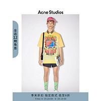 Acne Studios 男女同款Face表情图案丝网印花T恤CL0182 黄色/棕色 S/M