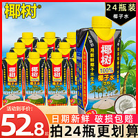正宗椰树牌椰子水330ml*24盒100%纯海南特产椰汁水1个椰奶果汁饮