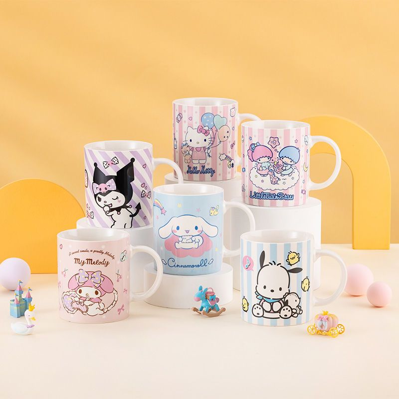 凯蒂猫 Hello Kitty 陶瓷马克杯卡通水杯库洛米喝水杯子办公家用茶杯超萌杯