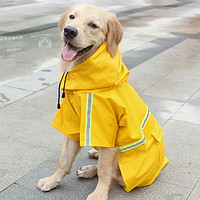 LP SLPC狗狗雨衣大型犬防水大狗雨披夏季拉布拉多金毛中型寵物雨衣狗衣服 黃色 S:2-4斤