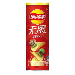 乐事 无限薯片 嗞嗞烧烤味 104g 罐装