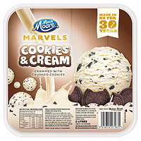 MUCHMOORE 玛琪摩尔 冰淇淋桶装 新西兰进口大桶冰激凌雪糕 奶油曲奇味2L装