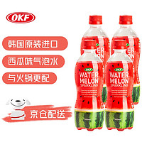 OKF 韩国进口 果味含气饮料500ml*4瓶 多口味可选 气泡水碳酸饮料 西瓜味气泡水 500ml*4瓶