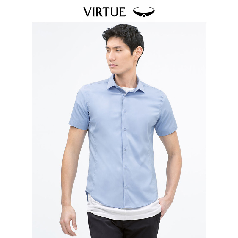 Virtue 富绅 男士短袖衬衫 0001B1S