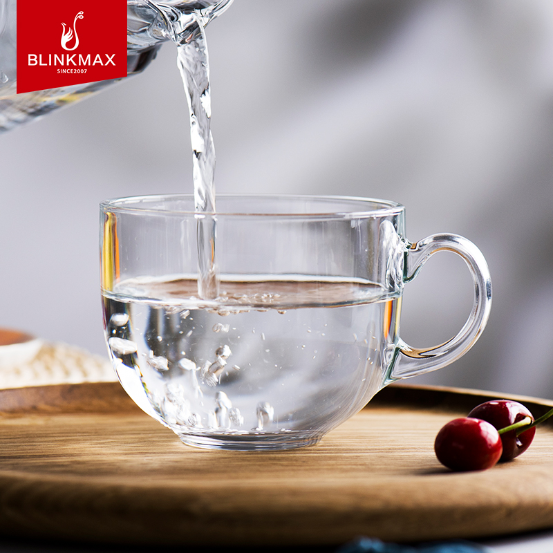 钢化玻璃杯耐热高温大容量牛奶杯早餐杯家用大肚水杯可微波2023款 钢化早餐杯450ml