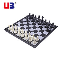 UB 友邦 国际象棋中大号磁性黑白棋子折叠棋盘儿童学生培训比赛用棋