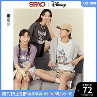 SPAO 小鹿斑比联名2023年夏季男女同款卡通印花短袖T恤SPRLD24D23
