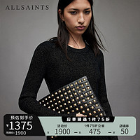 ALLSAINTS 女士手拿包铆钉信封包新款皮革小方包WR540X