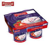 PASCUAL 帕斯卡 西班牙进口 常温希腊风味酸奶4*125g 草莓味 风味发酵全脂酸牛奶