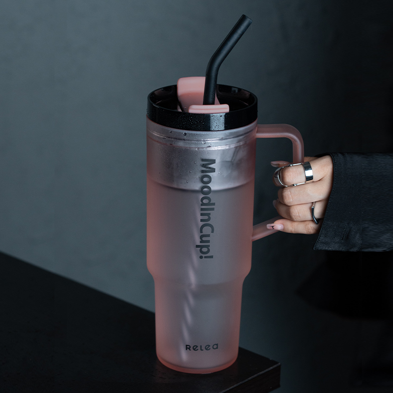 RELEA 物生物 吨吨吸管杯 1200ml 乌梅夹心