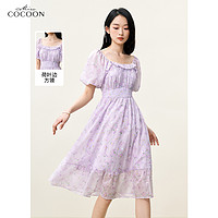 cocoon 女士法式泡泡袖连衣裙 923205A021946