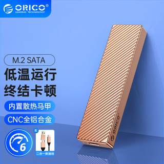 奥睿科(ORICO)M.2 NGFF/SATA移动硬盘盒Type-C3.1接口 SSD固态m2硬盘盒笔记本外置盒 内置散热马甲-M211C3金