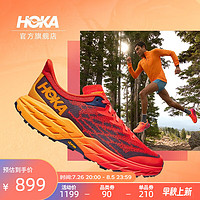 HOKA ONE ONE 男女鞋飞速羚羊5越野跑步鞋Speedgoat5网面减震透气 假日红/镭射黄-男 42/265mm