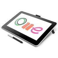 wacom 和冠 One 13.3 英寸創意筆顯示屏，燧石白