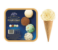PLUS会员：MUCHMOORE 玛琪摩尔 新西兰进口冰淇淋 家庭四合一 2L+脆皮蛋筒20个
