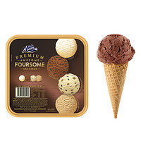 PLUS会员：MUCHMOORE 玛琪摩尔 新西兰进口冰淇淋 渴望四合一 2L+脆皮蛋筒20个