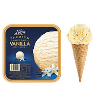PLUS会员：MUCHMOORE 玛琪摩尔 新西兰进口冰淇淋 香草味 2L+脆皮蛋筒20个