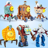 xinlexin 正版植物大战僵尸玩具机甲巨人儿童变形机器人五合体拼装模型男孩