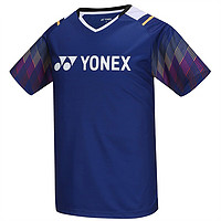 YONEX尤尼克斯YY新款羽毛球服男款运动短袖T恤速干 M 新蓝色