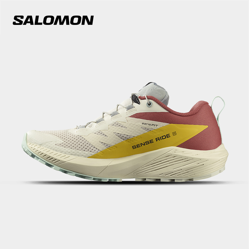 salomon萨洛蒙户外越野跑鞋女款低帮减震防滑运动SENSE RIDE 5 W