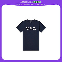 A.P.C. 香港直发APC男士蓝色徽标圆领短袖T恤简约时尚舒适COBQXH26943