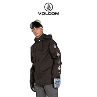 VOLCOM 钻石男装冬装户外防风滑雪服2023新款冬季保暖冲锋衣登山服