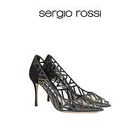 sergio rossi 女鞋春夏Godiva系列尖头钻饰高跟鞋