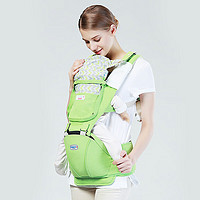 NewBealer婴儿背带腰凳夏季透气多功能宝宝背带儿童小孩抱带坐凳 苹果绿（子品牌好易抱）