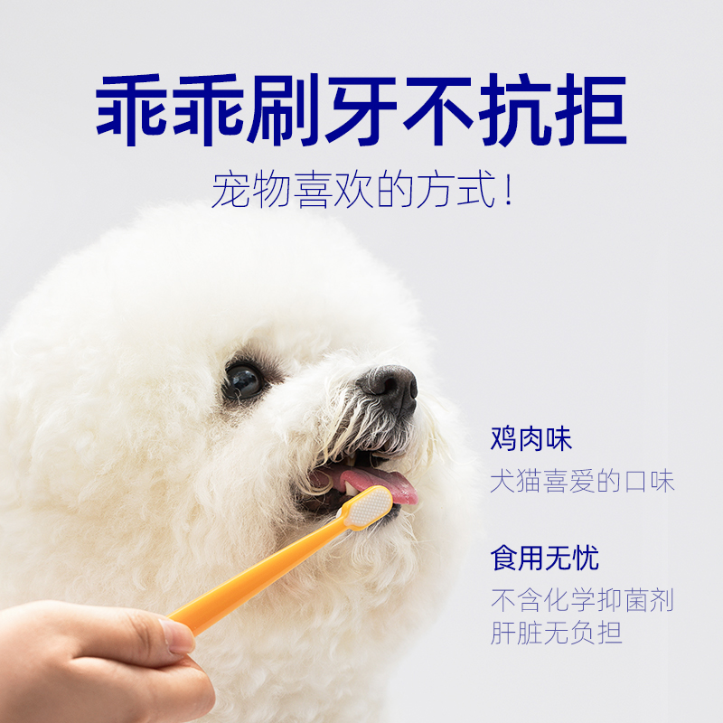 小壳狗狗猫咪刷牙口腔牙齿牙垢清洁用品可食用狗用牙刷牙膏套装