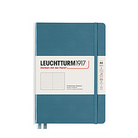 LEUCHTTURM1917 经典中开点格笔记本硬封皮商务日记本手帐送礼办公学习记事本363334石灰蓝A5 249页