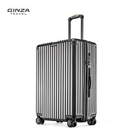 GINZA 银座 2023新款PC行李箱大容量商务旅行箱登机箱男女拉杆箱结实耐用