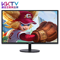 康.佳KKTV 21.5英寸电脑显示器高清液晶电竞游戏家用办公IPS4监控便携外接屏幕护眼薄不闪屏 K22Y  直面黑色