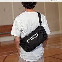 NIID 男女通用斜挎包大容量轻便健身包手提行李袋变形运动包旅行S6 黑色（现货）