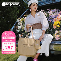 LeSportsac 乐播诗通勤出行包女包手提包大容量女包托特包礼物送女生 奶茶色