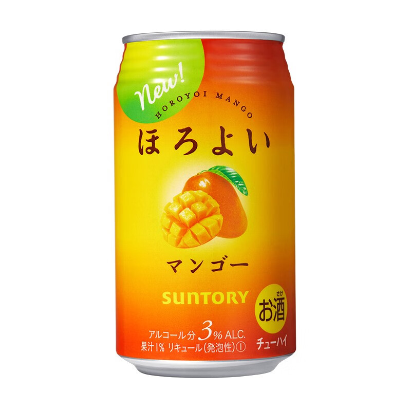 和乐怡（HOROYOI）HOROYOI三得利和乐怡预调酒 鸡尾酒果酒白桃芒果凤梨味限定350ml 芒果味