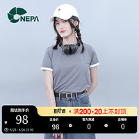 NEPA 耐葩户外夏季男女同款1+1T恤圆领两件套运动休闲短袖7IG5300