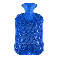 fashy费许热水袋注水3D火焰纹灌水暖水袋 单面防烫火焰纹蓝色2.0L礼物