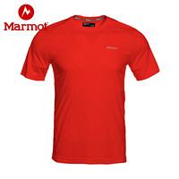Marmot 土撥鼠 運動戶外透氣圓領跑步短袖吸濕速干男T恤