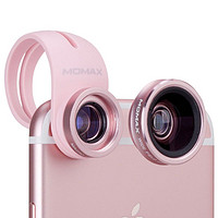 黑卡會員：momax 摩米士 手機外置鏡頭創意網紅抖音拍照美顏神器輔助拍照二合一單反套裝適用于華為蘋果小米手機通用