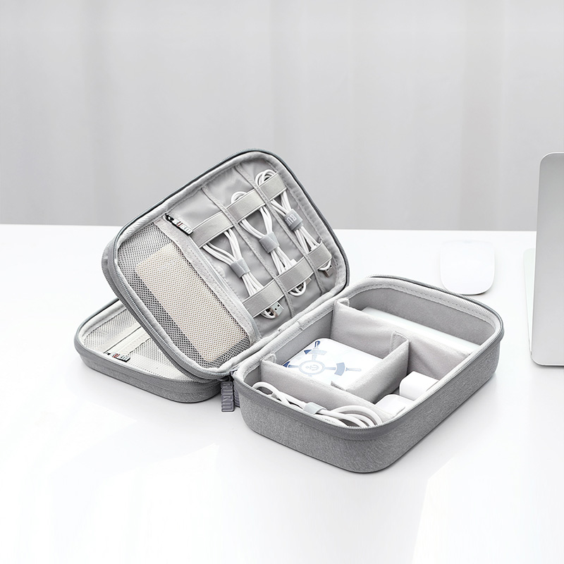 BUBM 必优美 数码收纳包数据线收纳笔记本电源整理保护袋充电宝移动硬盘手机充电器盒子电子产品硬壳抗压抗震