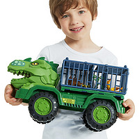 LERDER 乐缔 儿童恐龙玩具车1盒男孩侏罗纪软胶霸王龙三角龙仿真动物模型
