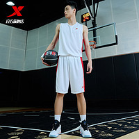 XTEP 特步 籃球服套裝男新款運動套裝男夏季籃球比賽運動服裝寬松男套裝