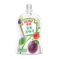 Heinz 亨氏 蘋果西梅泥78g 適用輔食添加初期以上至36個月 亨氏超金嬰兒果泥無添加寶寶輔食果泥吸吸袋寶寶零食