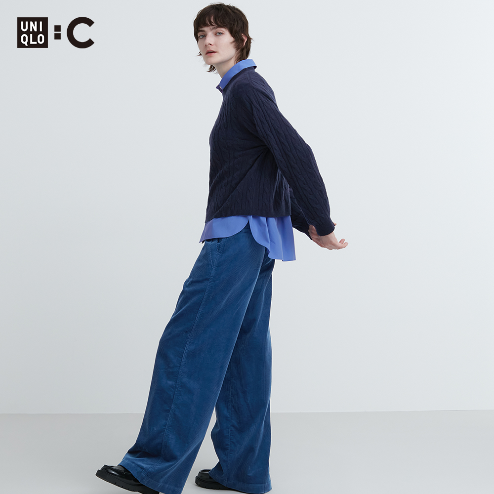 UNIQLO 优衣库 女装UNIQLO : C灯芯绒宽腿裤阔腿裤 461105