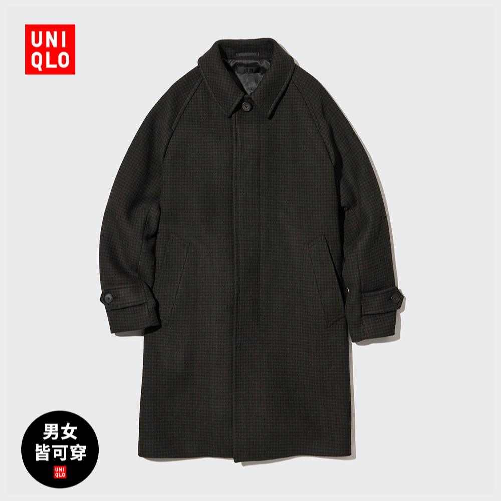 优衣库 男装/女装 插肩袖大衣(外套 秋冬)449730
